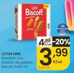 Eroski Lotus mini - bombón con trocitos de galleta biscoff oferta