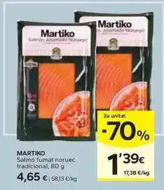 Caprabo Martiko - salmó fumat noruec tradicional oferta