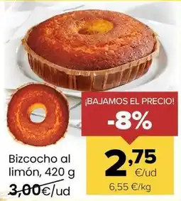 Autoservicios Familia Bizcocho al limón oferta