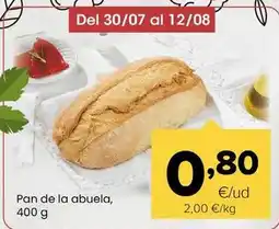Autoservicios Familia Pan de la abuela oferta