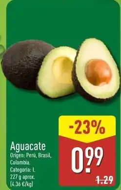 ALDI Origen - aguacate oferta