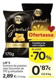 Caprabo Lay's - gamma de patates xips gourmet de senyalada oferta
