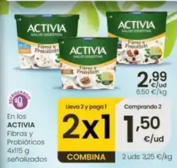 Eroski Activia - en los fibras y probioticos oferta