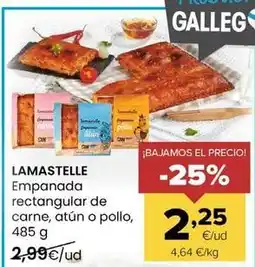 Autoservicios Familia Lamastelle - empanada rectangular de carne oferta