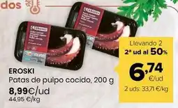 Autoservicios Familia Eroski - patas de pulpo cocido oferta