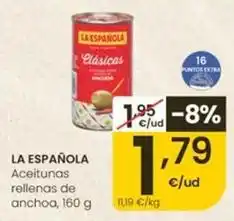 Eroski La española - aceitunas rellenas de anchoa oferta