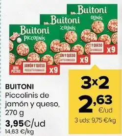 Autoservicios Familia Buitoni - piccolinis de jamon y queso oferta
