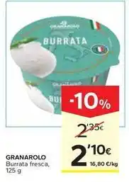 Caprabo Granarolo - burrata fresca oferta