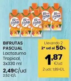 Autoservicios Familia Pascual - bifrutas lactozumo tropical oferta