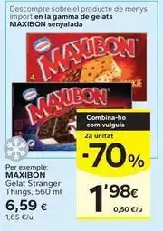 Caprabo Nestlé - maxibon gelat stranger things oferta