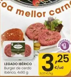 Eroski Legado ibérico - burger de cerdo iberico oferta
