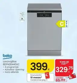 Eroski Beko - lavavajillas bdfn26440xc oferta