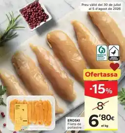 Caprabo Eroski - filets de pollastre oferta