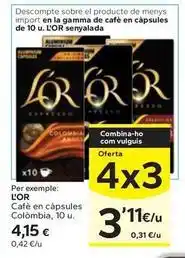 Caprabo L'or - cafe en capsules colombia oferta