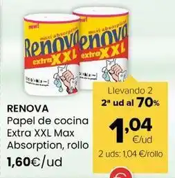 Autoservicios Familia Renova - papel de cocina xxl max absorption, rollo oferta