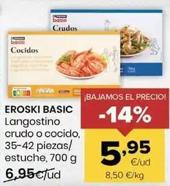 Autoservicios Familia Eroski basic - langostino crudo oferta