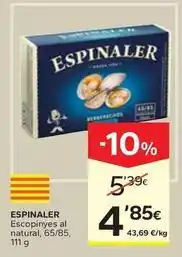 Caprabo Espinaler - escopines al natural oferta