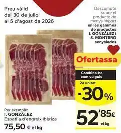 Caprabo I. gonzalez - espatlla d'engreix iberica oferta