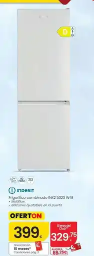 Eroski Indesit - frigorífico combinado ink2 5323 w4e oferta