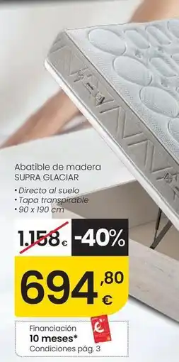 Eroski Pikolin - abatible de madera supra glaciar oferta