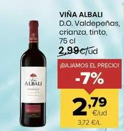 Autoservicios Familia Viña albali - d.o. valdepenas, crianza, tinto oferta