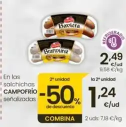 Eroski Campofrío - en las salchichas senalizadas oferta