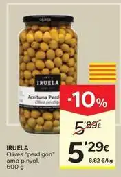 Caprabo Iruela - olives perdigon amb pinyol oferta