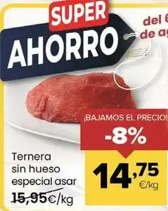 Autoservicios Familia Ternera sin hueso especial asar oferta