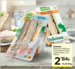 Caprabo Naming - sandvitz delicious de pollastre cesar o de tonyina ou oferta