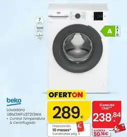 Eroski Beko - lavadora vbm3wfu37213wa oferta