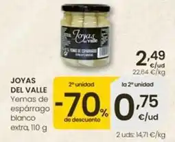 Eroski Joyas del valle - yemas de esparrago blanco extra oferta