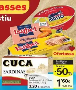 Caprabo Cuca - sardines en oli d'oliva oferta