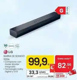 Eroski Lg - barra de sonido s20a oferta