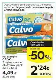 Caprabo Calvo - tonyina clara en oli d'oliva oferta