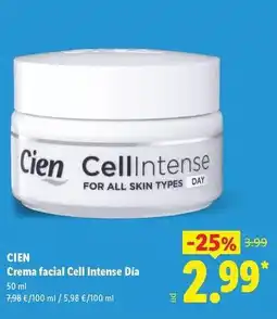Lidl Cien - crema facial cell intense oferta