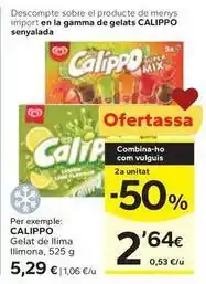 Caprabo Calippo - gelat de llima llimona oferta