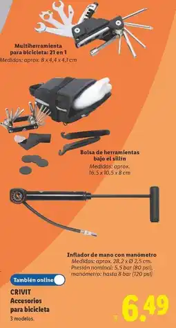 Lidl Crivit - accesorios para bicicleta oferta