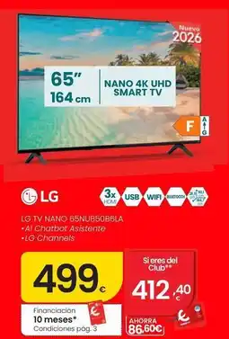 Eroski Lg - tv nano 65nu850b6la oferta