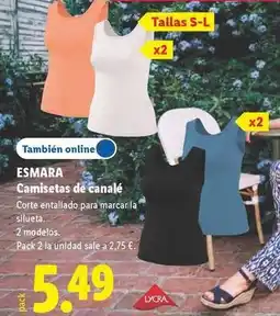 Lidl Esmara - camisetas de canale oferta