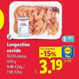 Lidl Langostino cocido oferta