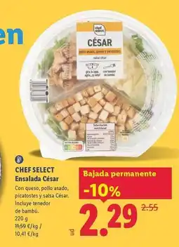 Lidl Chef select ensalada césar oferta