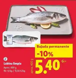 Lidl Lubina limpia oferta