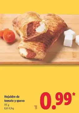 Lidl Hojaldre de tomate y queso oferta