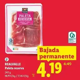 Lidl Realvalle - paleta reserva oferta