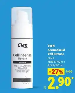 Lidl Cien - serum facial cell intense oferta