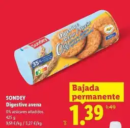 Lidl Sondey - digestive avena oferta