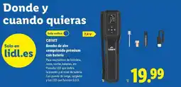 Lidl Crivit - bontas de aire comprenio premium con bateria oferta
