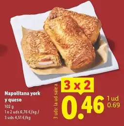 Lidl Napolitana york y queso oferta