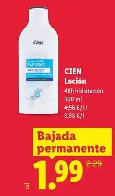 Lidl Cien - locion oferta