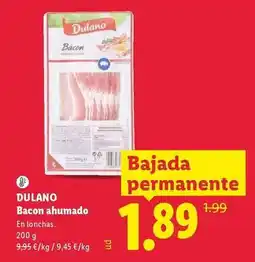 Lidl Dulano - bacon ahumado oferta